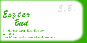 eszter bud business card